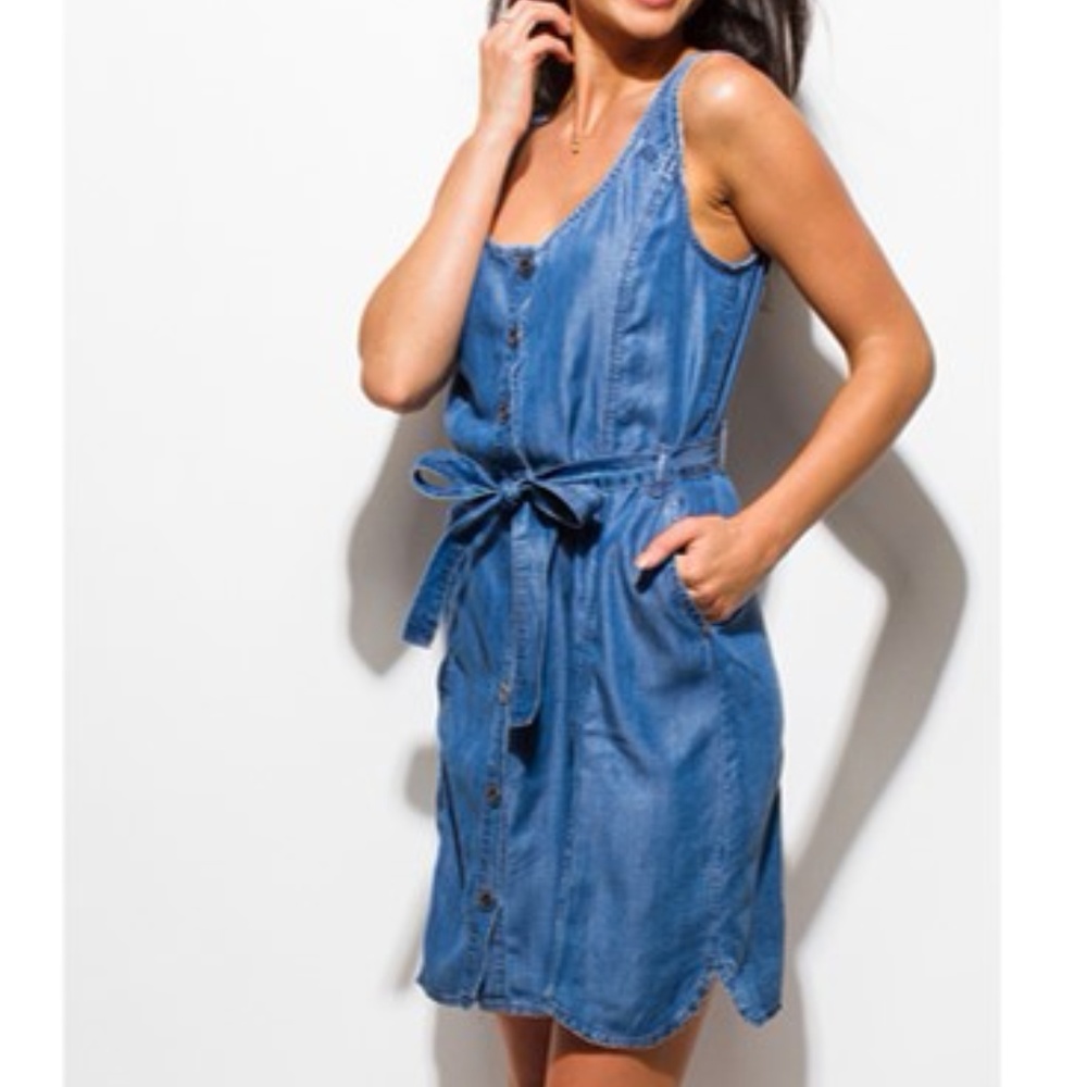 Celebrity Pink Sleeveless Boho Mini Shirt Dress - Picture 2 of 6